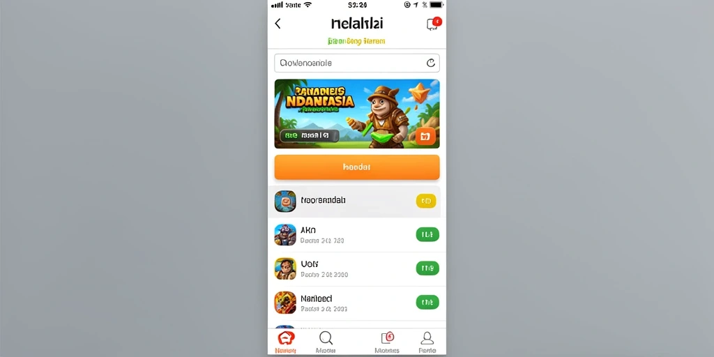 Tampilan awal yang menarik dan intuitif.