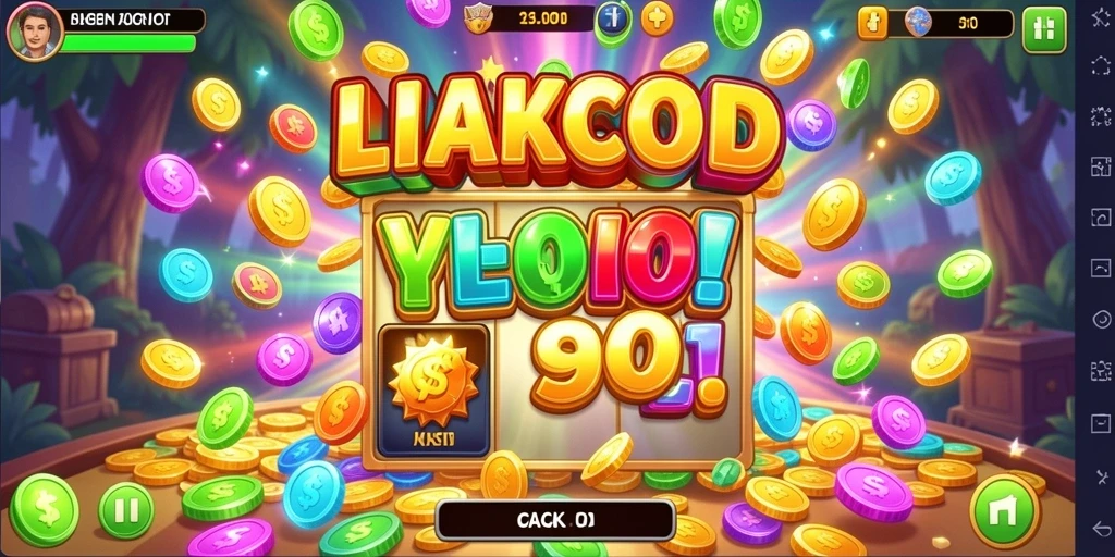 Tampilan grafis yang menarik dengan simbol slot.