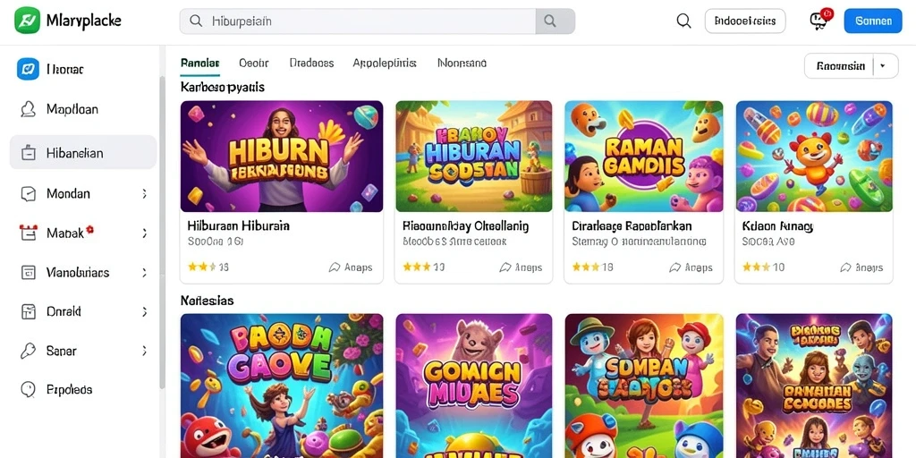 Tampilan awal yang menarik dan penuh warna.